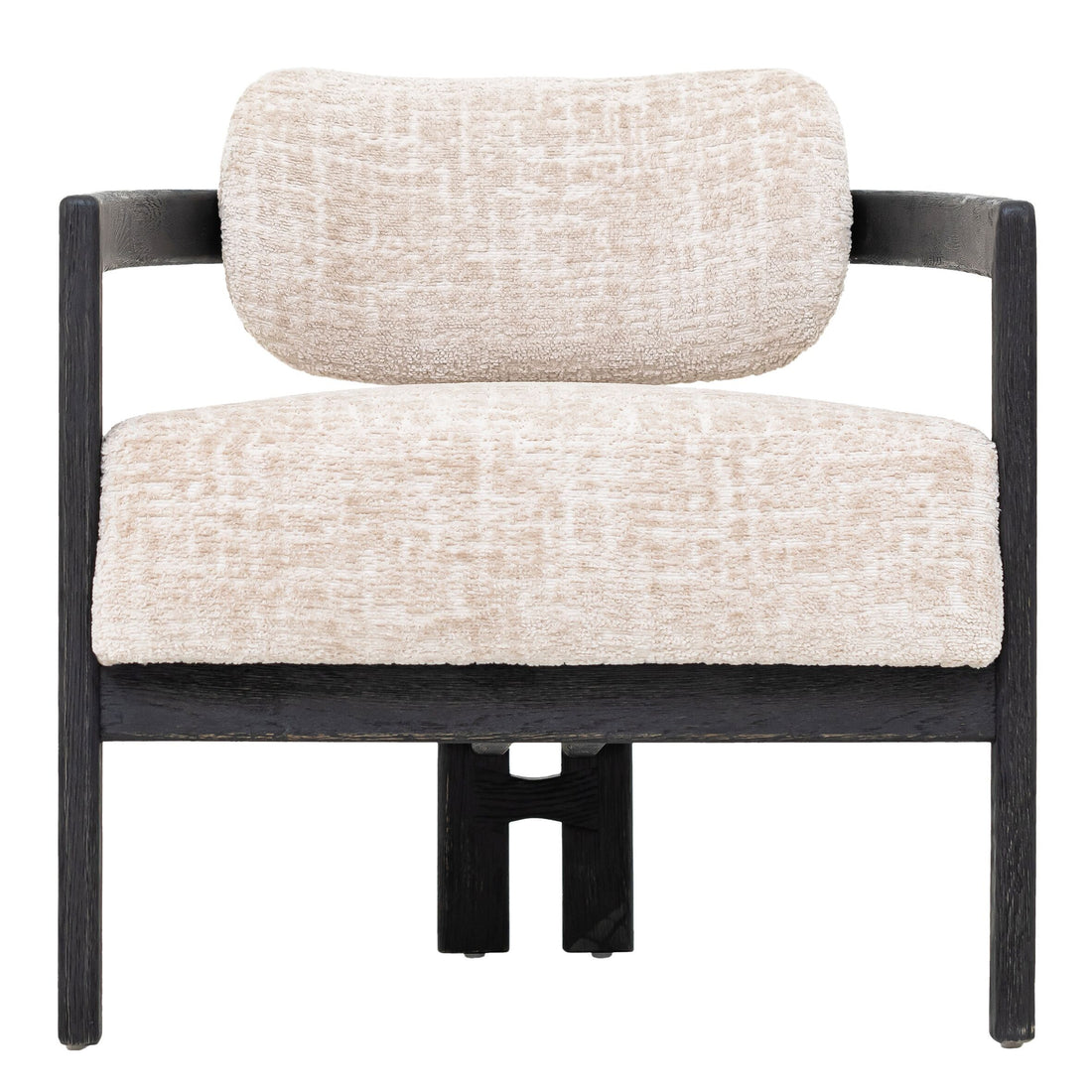Fauteuil Kelly in Luxor Sand met zwart onderstel van MUST Living