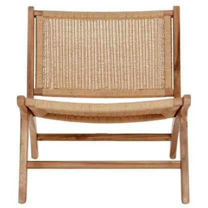 Lazy Loom fauteuil naturel met teakhouten frame MUST Living