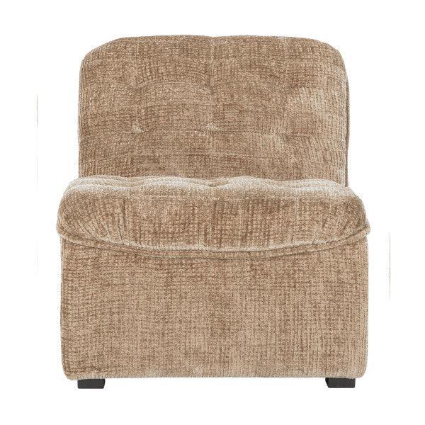 Fauteuil Liberty Glamour Zand van MUST Living, close-up van de naadafwerking