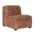 Fauteuil Liberty van MUST Living, cognac leren kuipstoel op witte achtergrond