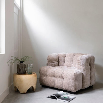 Fauteuil Mars zand met verkorte armen MUST Living