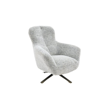 Fauteuil Nena Beige van Starfurn, draaibare fauteuil in zachte beige gemêleerde stof