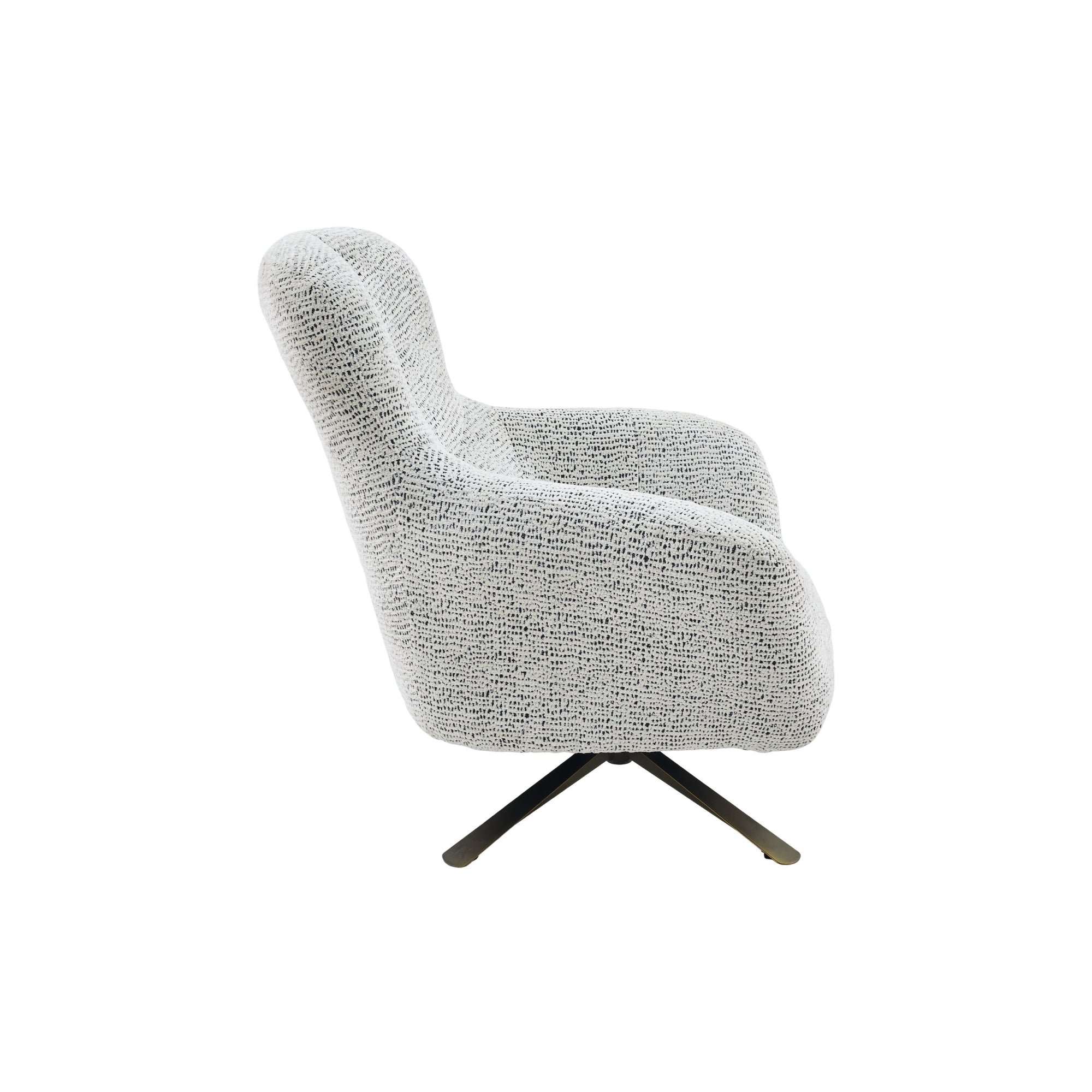 Fauteuil Nena Beige van Starfurn, lichte stoffen bekleding YR2058 met levendige structuur