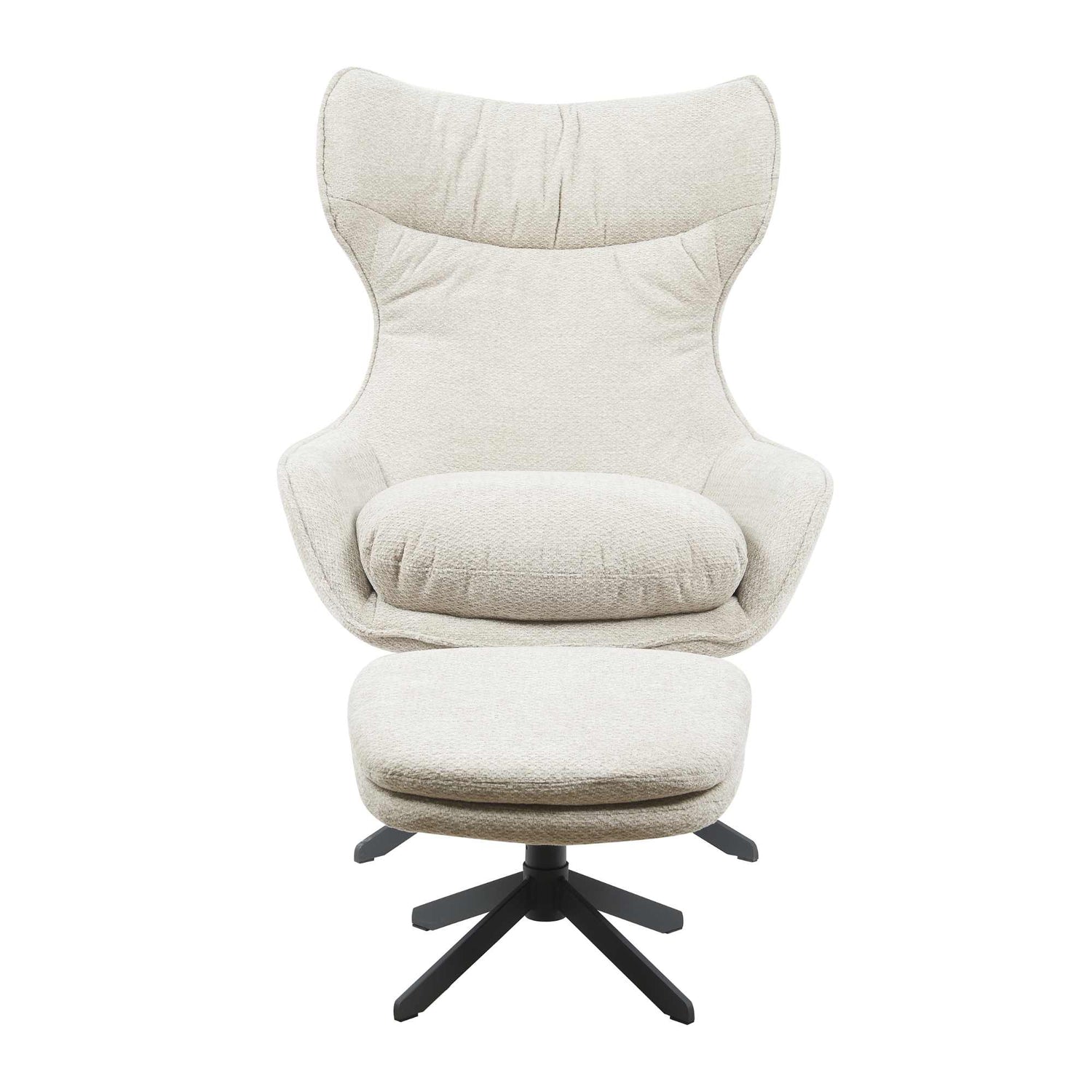 Fauteuil Olivia van Starfurn in zijaanzicht, met de omsluitende rug en zachte armleuning