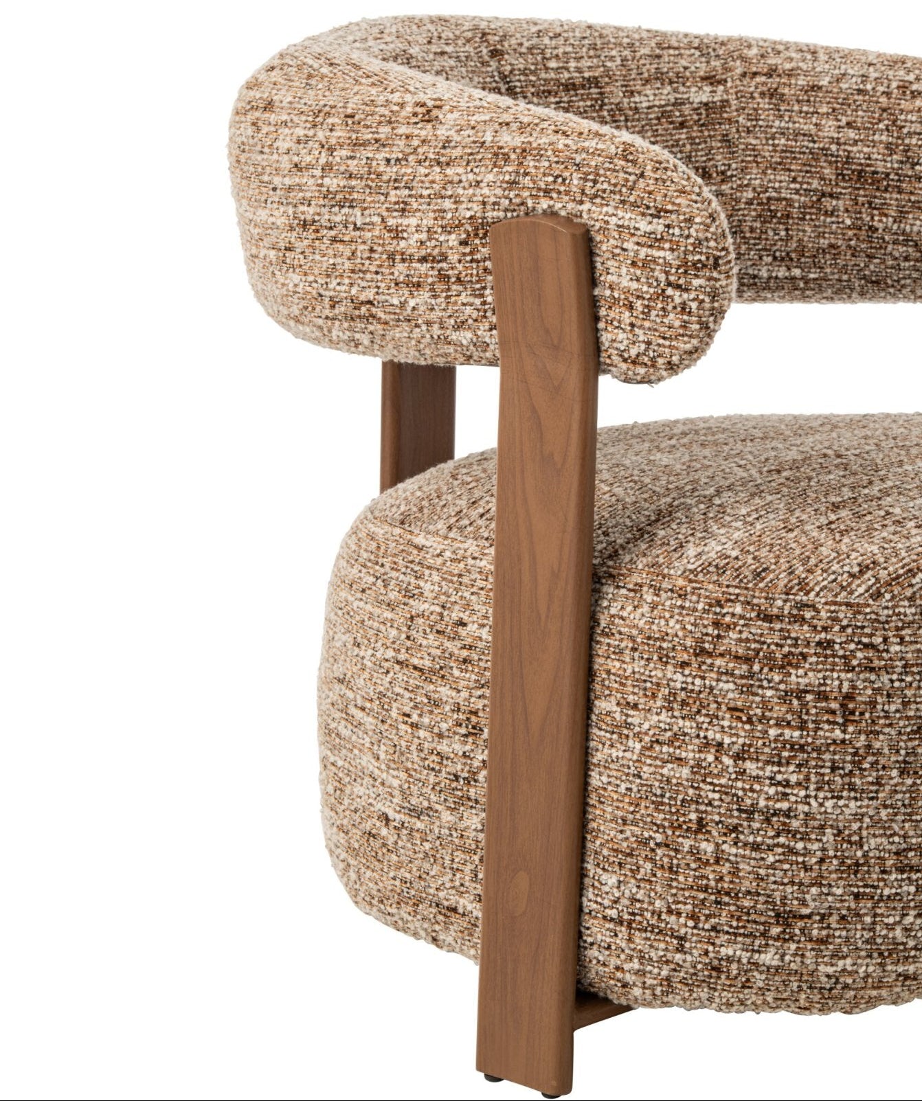Fauteuil Schuim Bruin van J-Line, zevende weergave van de bruine fauteuil