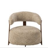 Fauteuil Schuim Ecru van J-Line, ruime fauteuil met dikke schuimen kussens in ecru stof