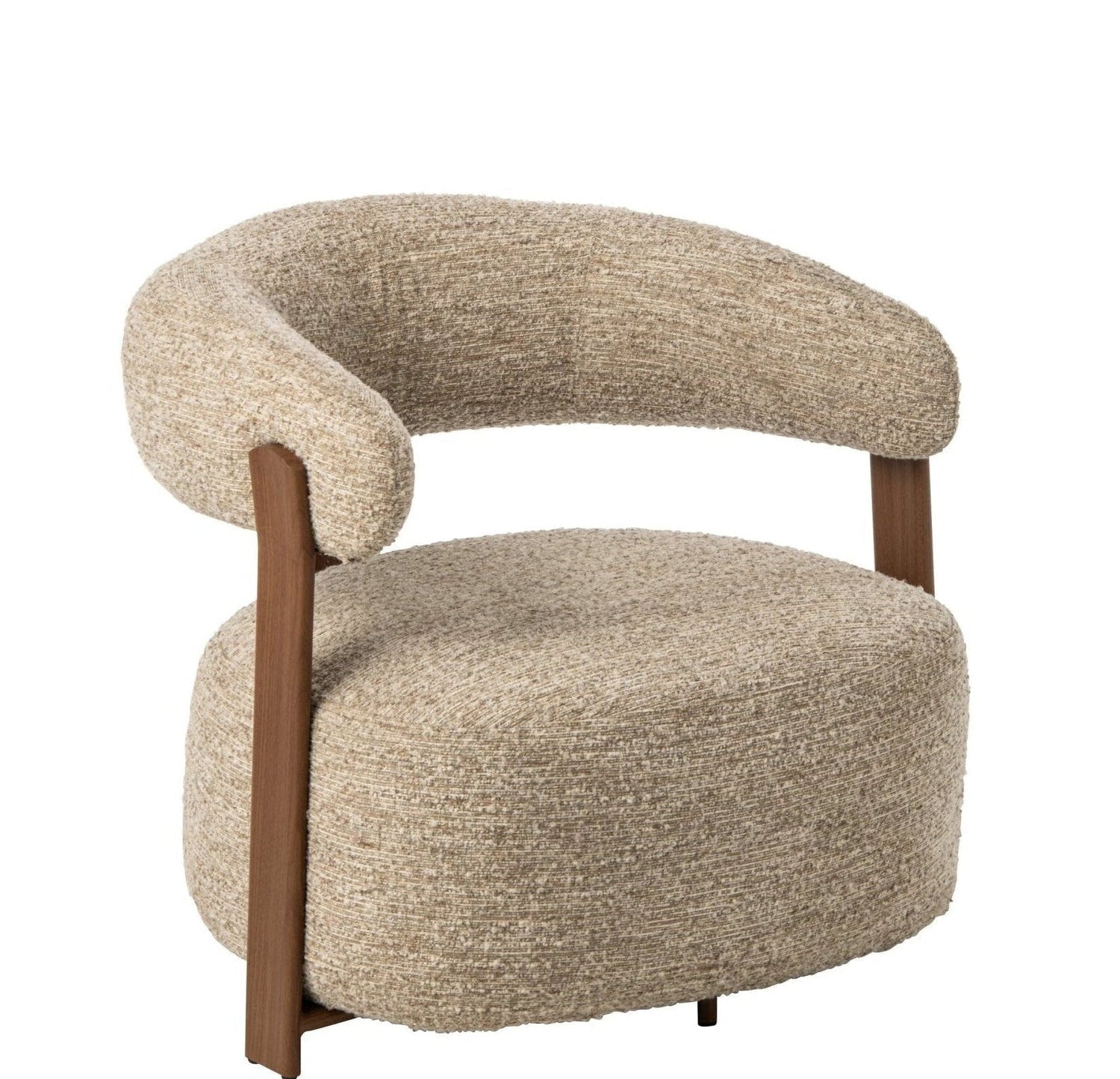 Fauteuil Schuim Ecru van J-Line, negende weergave van de ecru fauteuil