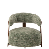 Fauteuil Schuim Olijfgroen van J-Line, olijfgroene loungefauteuil van schuim en stof