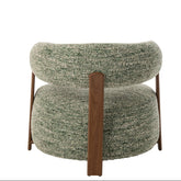 Fauteuil Schuim Olijfgroen van J-Line, vijfde weergave van de olijfgroene schuimen fauteuil