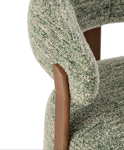 Fauteuil Schuim Olijfgroen van J-Line, zevende weergave van de olijfgroene fauteuil