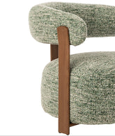 Fauteuil Schuim Olijfgroen van J-Line, achtste weergave van de olijfgroene fauteuil