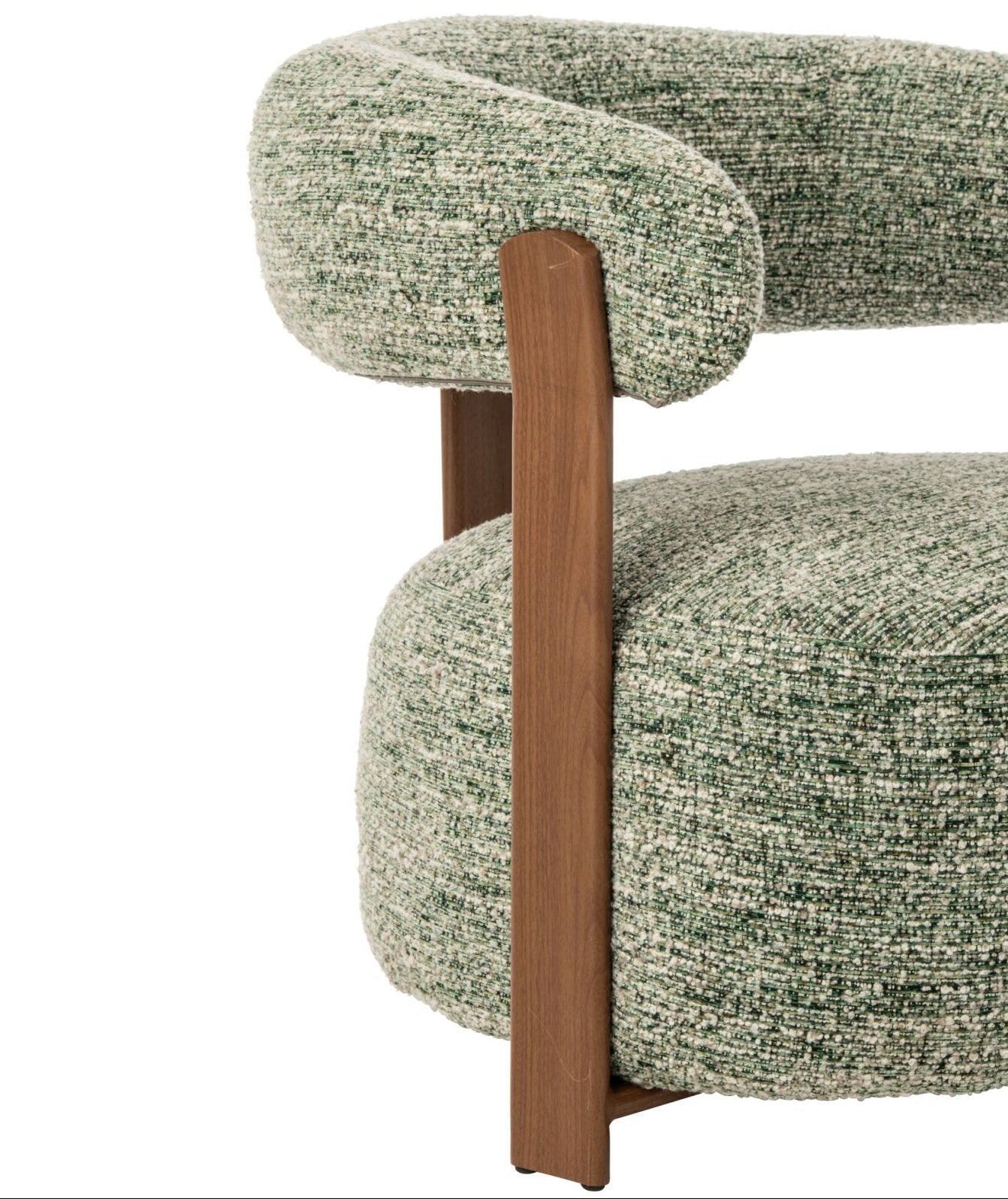 Fauteuil Schuim Olijfgroen van J-Line, achtste weergave van de olijfgroene fauteuil