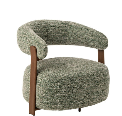 Fauteuil Schuim Olijfgroen van J-Line, negende weergave van de olijfgroene fauteuil