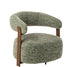Fauteuil Schuim Olijfgroen van J-Line, negende weergave van de olijfgroene fauteuil
