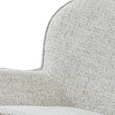 Fauteuil Sven Bisque Oasis van Livingfurn met zwart onderstel, 360 graden draaibaar