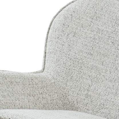 Fauteuil Sven Bisque Oasis van Livingfurn met zwart onderstel, 360 graden draaibaar