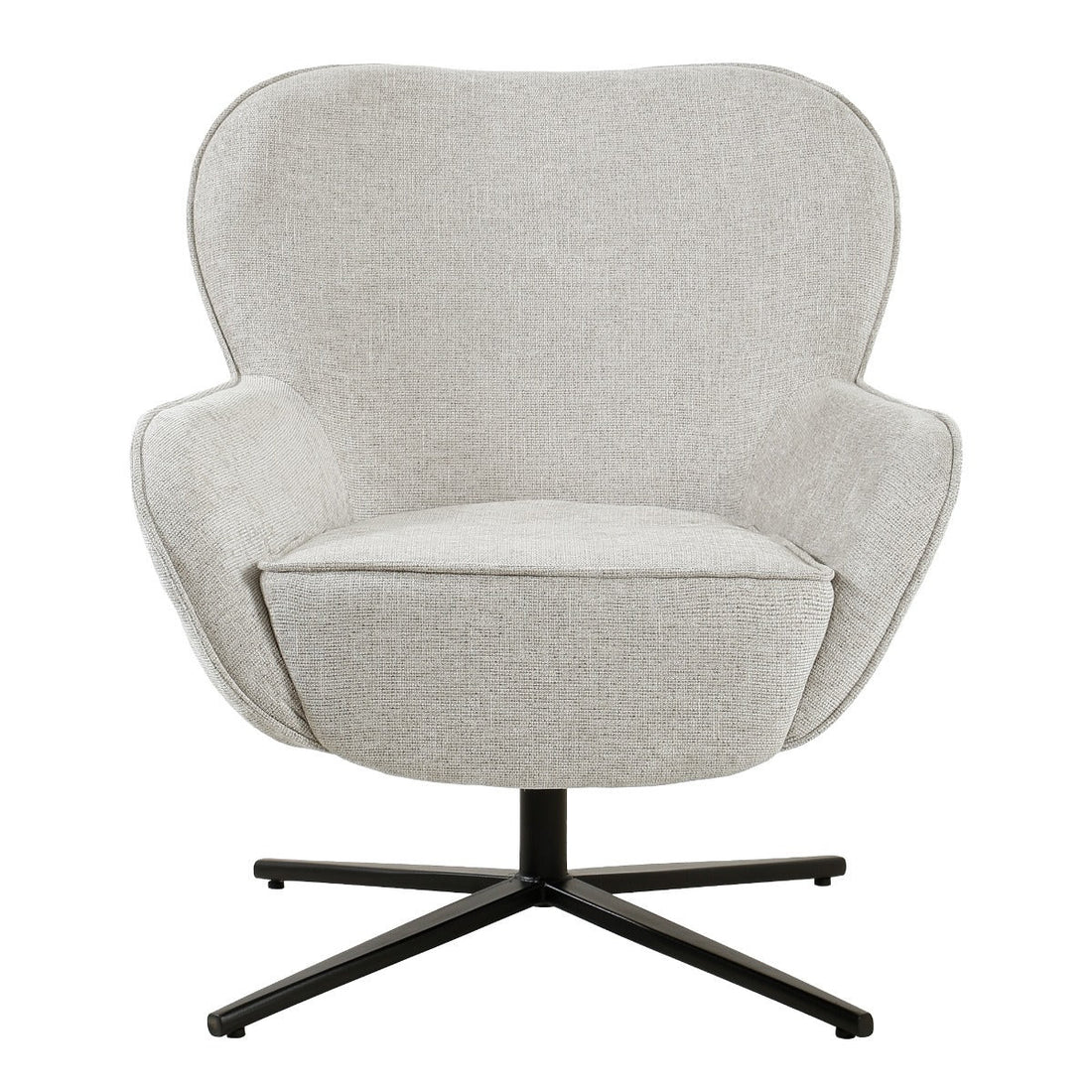Draaibare fauteuil Sven Toffee van Livingfurn, B78cm x D86cm x H84cm
