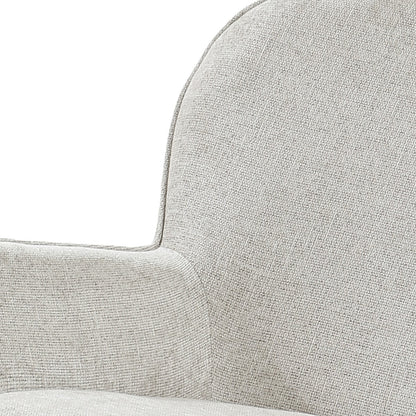 Fauteuil Sven Toffee van Livingfurn met zwart onderstel, 360 graden draaibaar