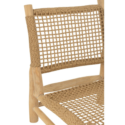 Fauteuil Vita Teakhout/Kunststof Naturel J-Line
