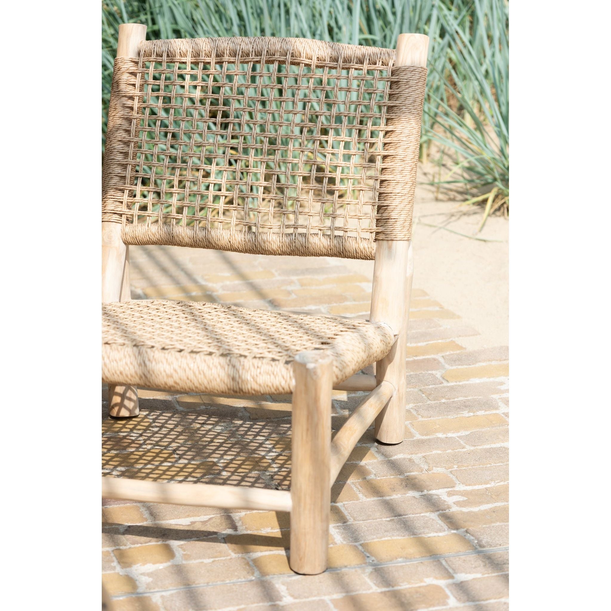 Fauteuil Vita Teakhout/Kunststof Naturel J-Line