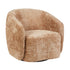 Fauteuil Yara van Starfurn in cinnamon, draaibare fauteuil met zachte afgeronde rug en armleuningen