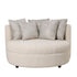 Fayen Fauteuil - Ø121x68cm - Cream - Taupe PTMD - Fauteuil - PTMD - livinglovely.nl