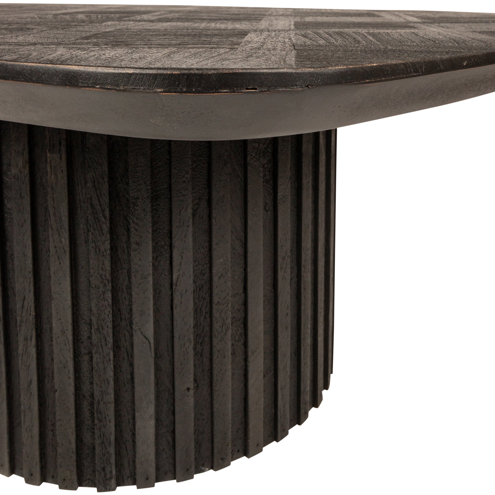 Fieron Black Wooden Coffee Table Double Round Base PTMD - Salontafel - PTMD - livinglovely.nl