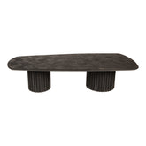 Fieron Black Wooden Coffee Table Double Round Base PTMD - Salontafel - PTMD - livinglovely.nl
