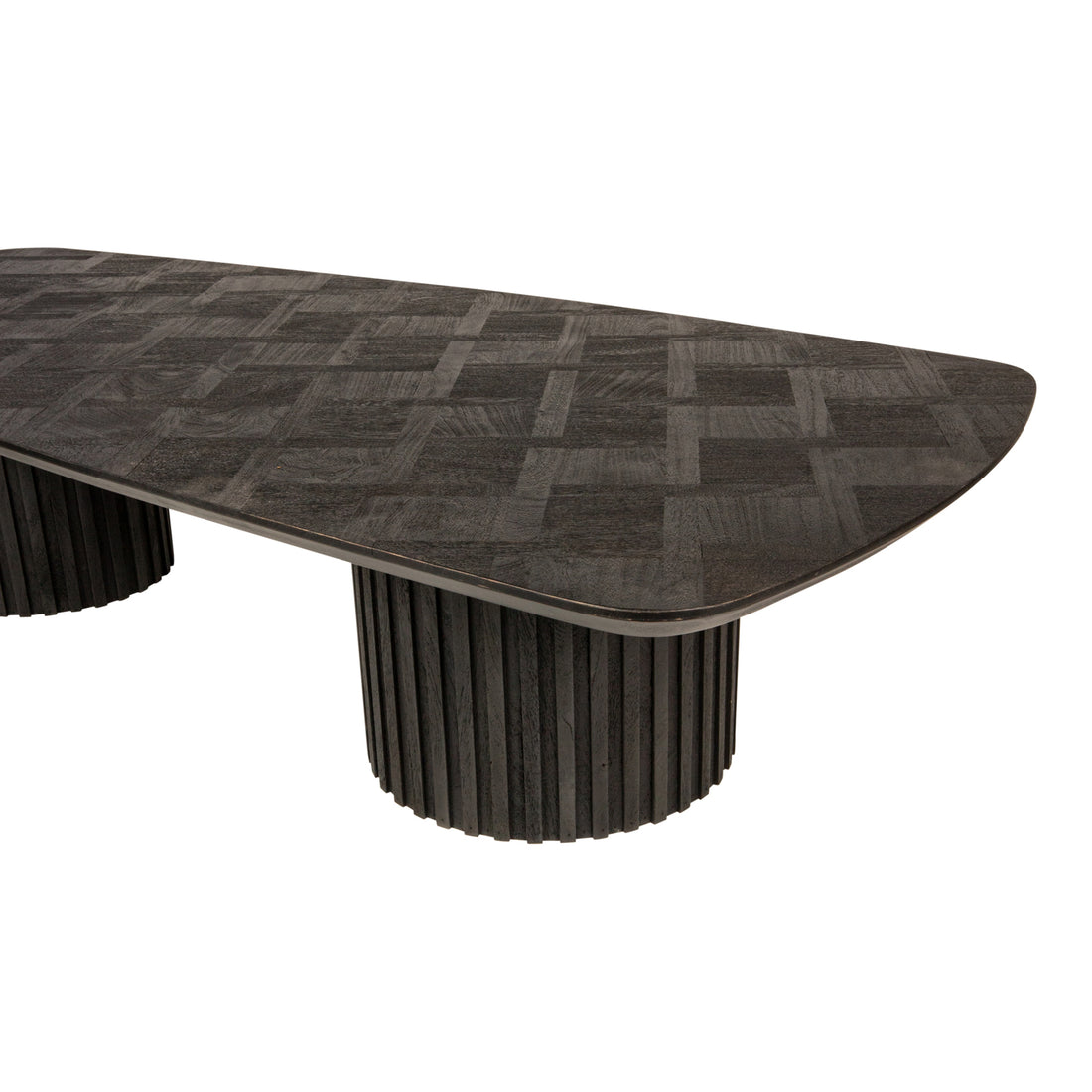 Fieron Black Wooden Coffee Table Double Round Base PTMD - Salontafel - PTMD - livinglovely.nl