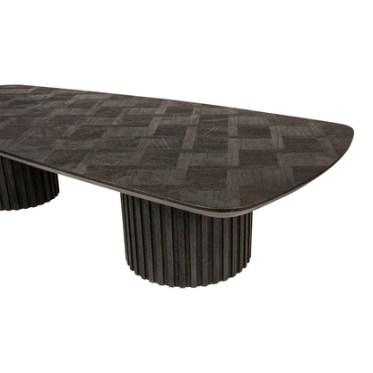 Fieron Black Wooden Coffee Table Double Round Base PTMD - Salontafel - PTMD - livinglovely.nl