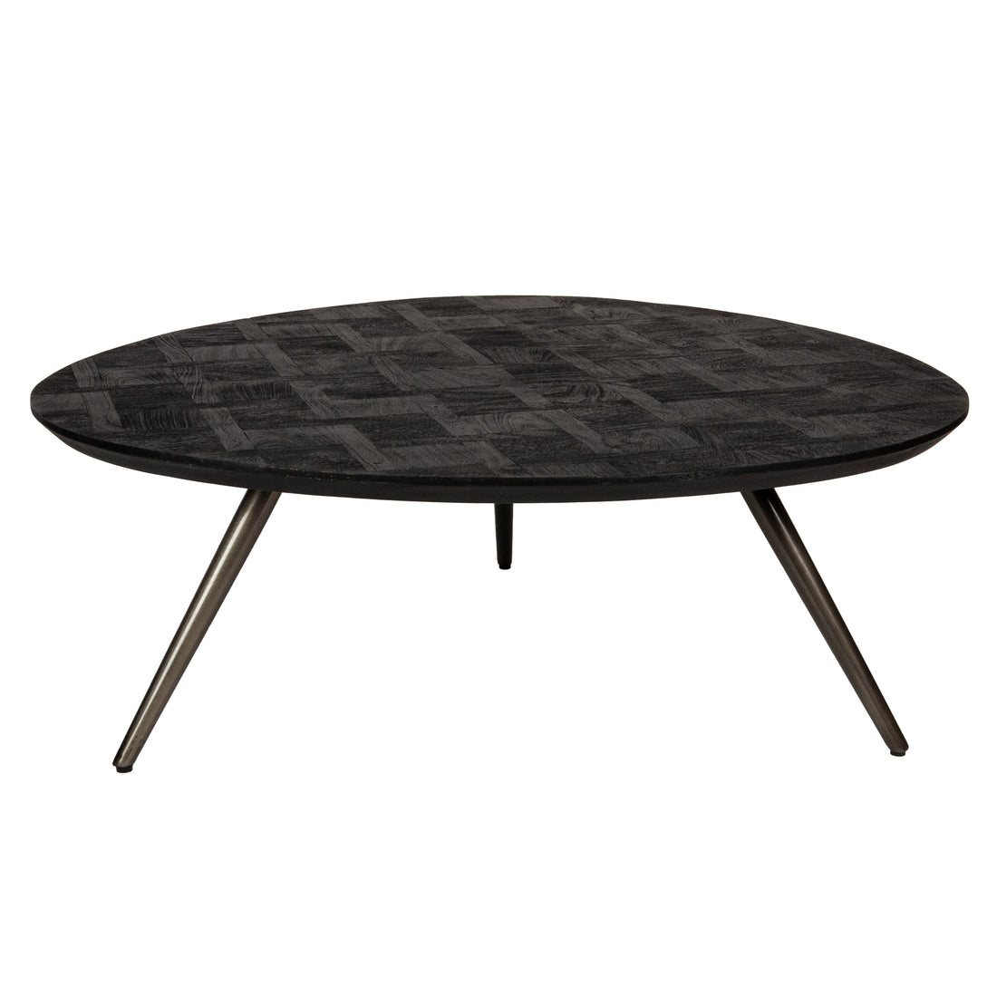 Fieron Black Wooden Coffee Table Organic Round PTMD - Salontafel - PTMD - livinglovely.nl
