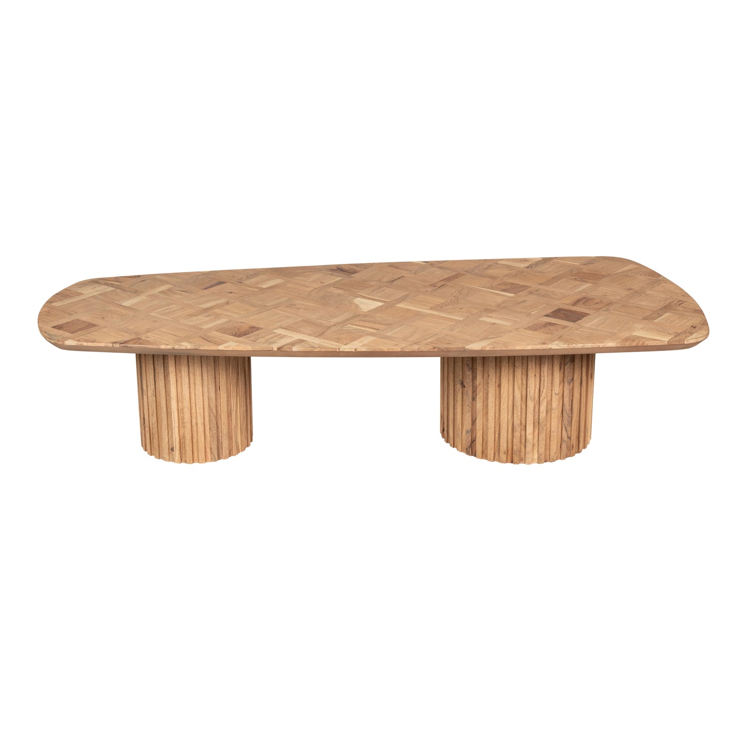 Fieron Natural Wooden Coffee Table Double Rnd Base PTMD - Salontafel - PTMD - livinglovely.nl
