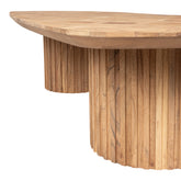 Fieron Natural Wooden Coffee Table Double Rnd Base PTMD - Salontafel - PTMD - livinglovely.nl