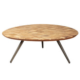 Fieron Natural Wooden Coffee Table Organic Round PTMD - Salontafel - PTMD - livinglovely.nl