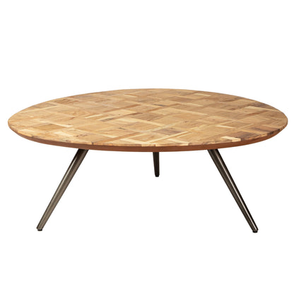 Fieron Natural Wooden Coffee Table Organic Round PTMD - Salontafel - PTMD - livinglovely.nl