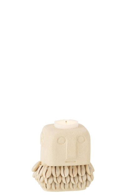 Figuur Elise Steen Natuur theelichthouder - Theelichthouder - J-Line - livinglovely.nl