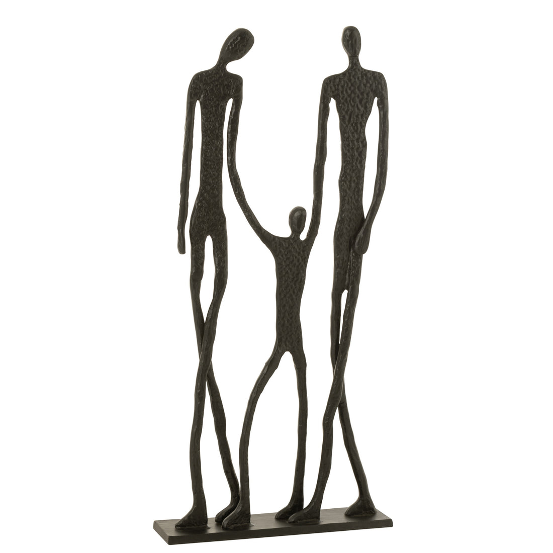 Figuur Familie Aluminium Zwart - Beeld - J-Line - livinglovely.nl