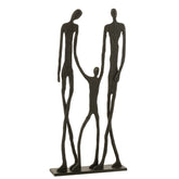 Figuur Familie Aluminium Zwart - Beeld - J-Line - livinglovely.nl
