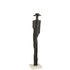 Figuur Persoon Aluminium/Marmer Zwart/Wit Small - Beeld - J-Line - livinglovely.nl