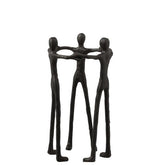 Figuur Persoon Kring Aluminium Zwart - Beeld - J-Line - livinglovely.nl