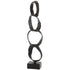 Figuur Ringen Op Voet Aluminium Zwart Large - Beeld - J-Line - livinglovely.nl
