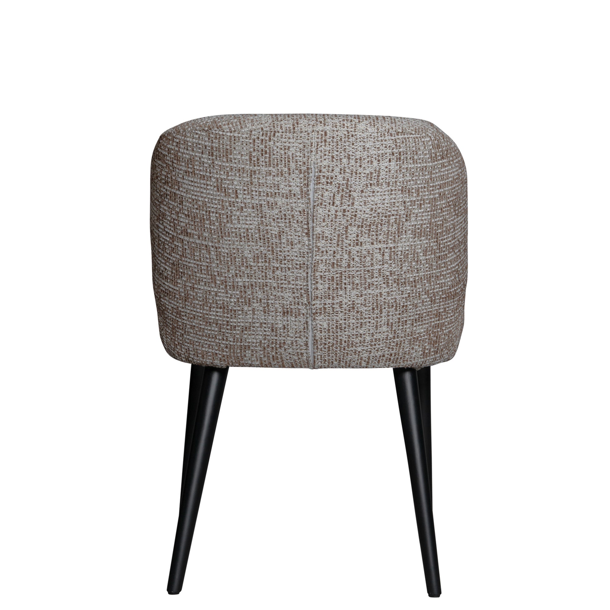 Fiori Brown Mois 05 eetkamerstoel van PTMD, detail van de bruine stoffen bekleding