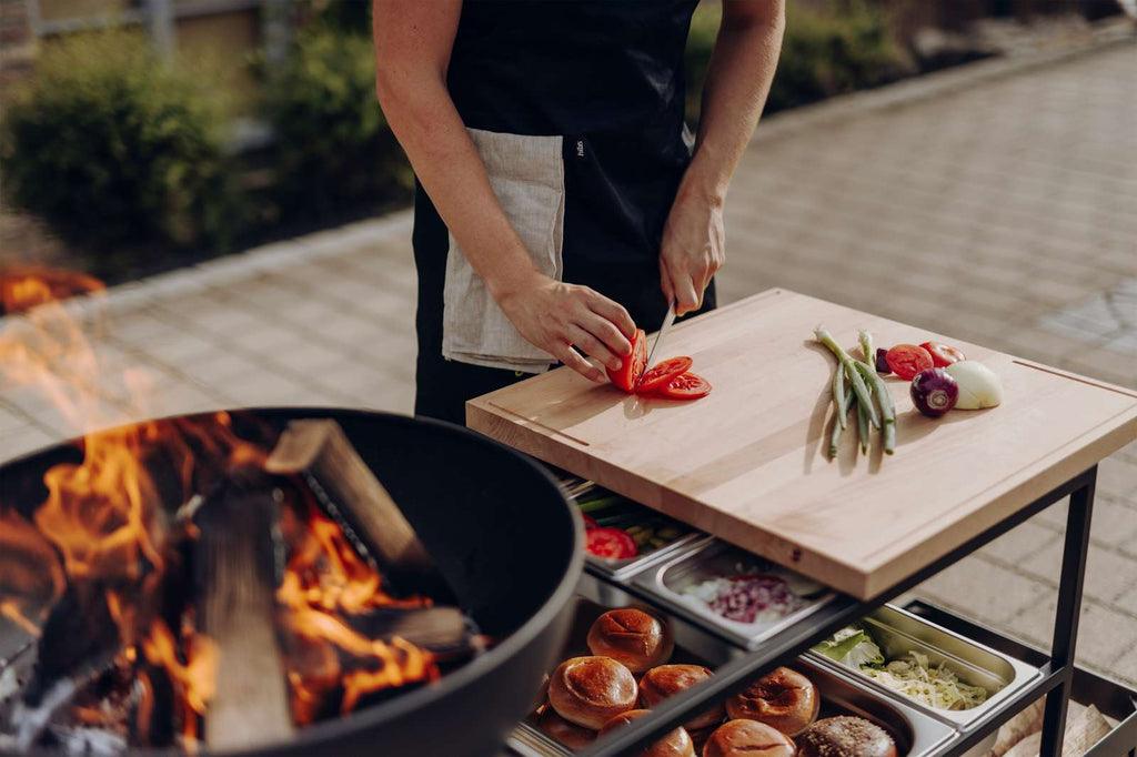 Fire Kitchen Buitenkeuken met Bowl 57 Vuurschaal , BBQ , Höfats , livinglovely.nl