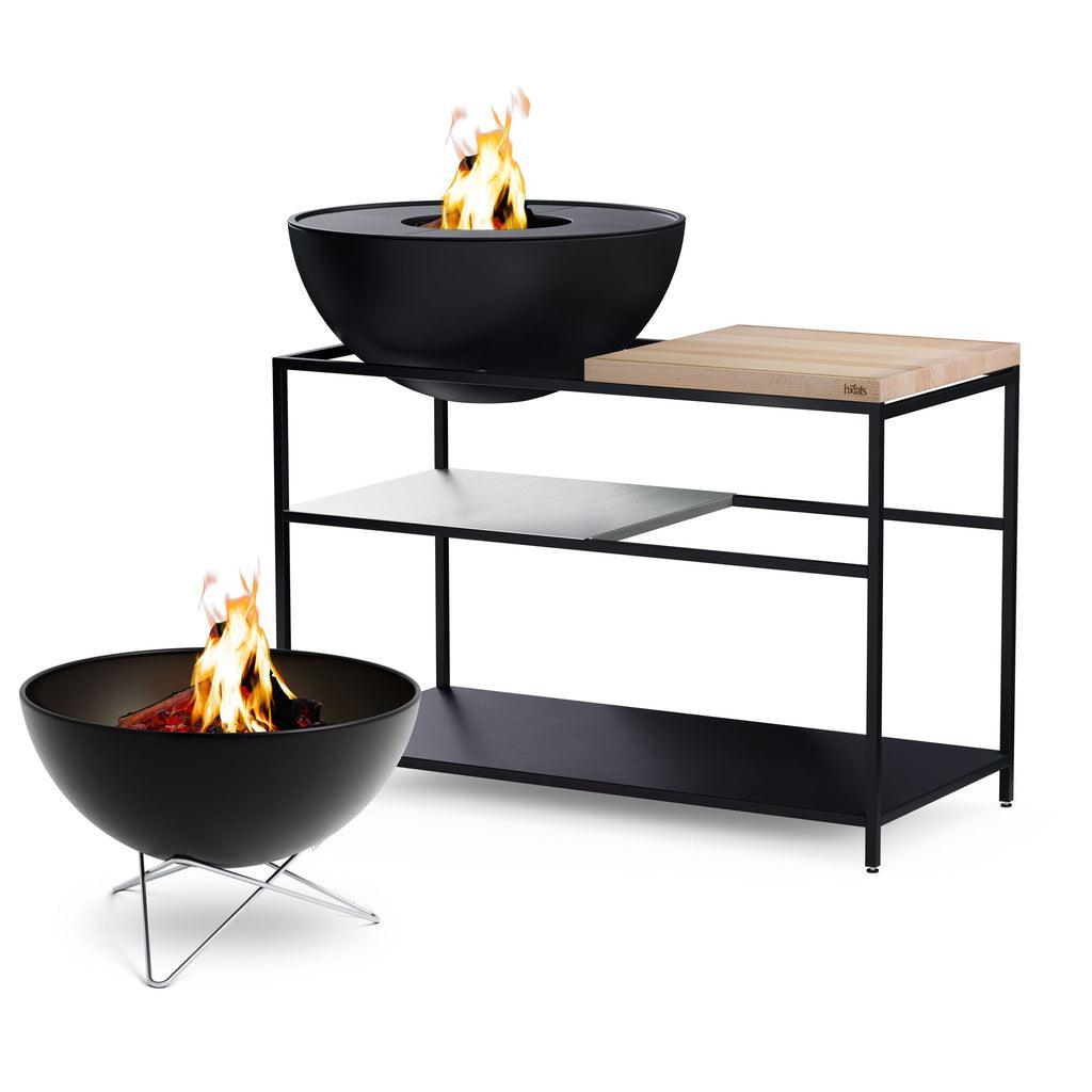 Fire Kitchen Buitenkeuken met Bowl 70 Vuurschaal , BBQ , Höfats , livinglovely.nl