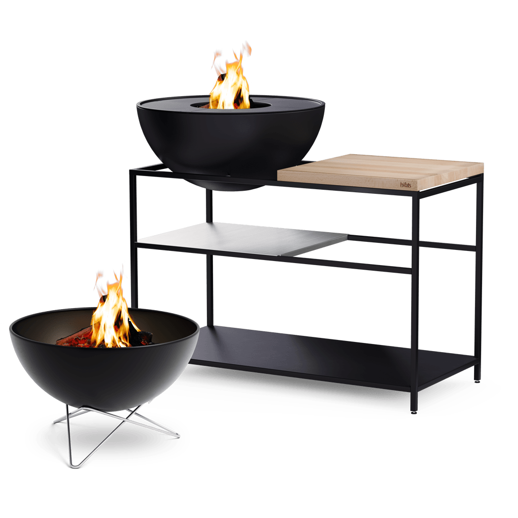 Fire Kitchen Buitenkeuken met Bowl 70 Vuurschaal , BBQ , Höfats , livinglovely.nl