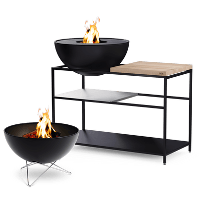 Fire Kitchen Buitenkeuken met Bowl 70 Vuurschaal , BBQ , Höfats , livinglovely.nl