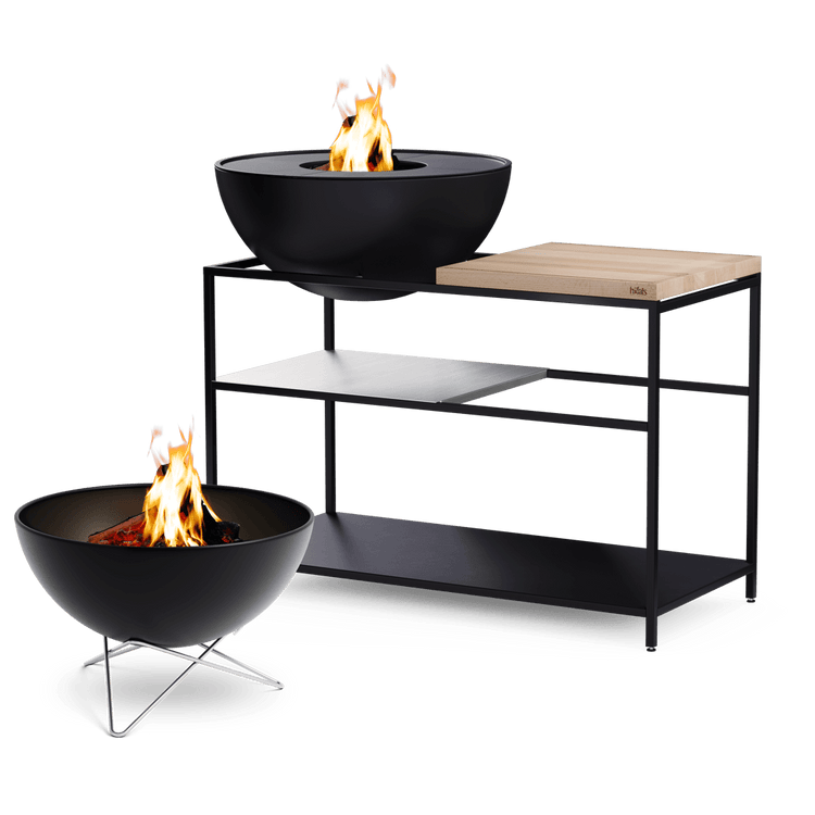 Fire Kitchen Buitenkeuken met Bowl 70 Vuurschaal , BBQ , Höfats , livinglovely.nl