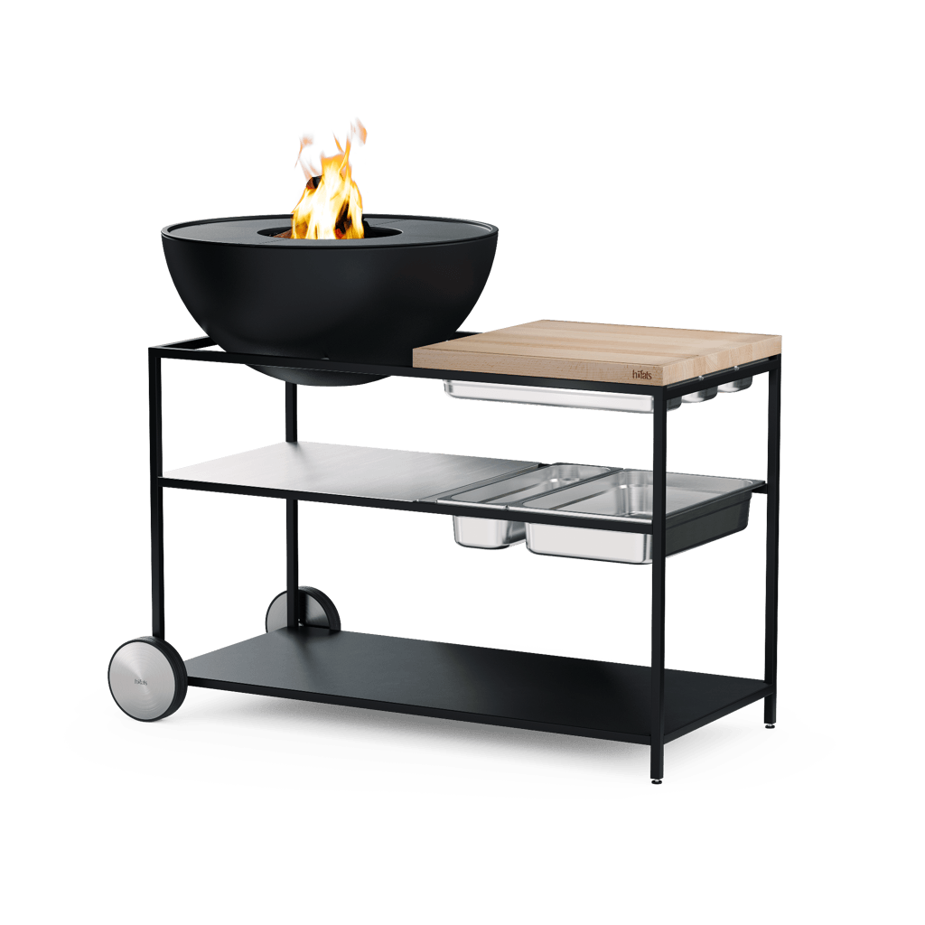 Fire Kitchen Buitenkeuken met Bowl 70 Vuurschaal , BBQ , Höfats , livinglovely.nl