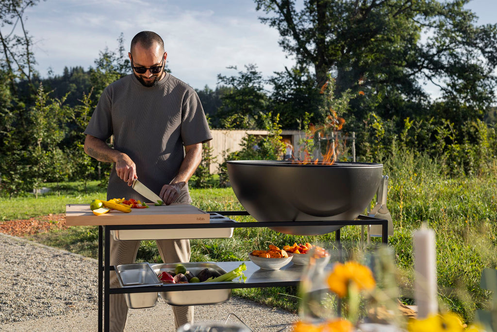 Fire Kitchen Buitenkeuken met Bowl 70 Vuurschaal , BBQ , Höfats , livinglovely.nl