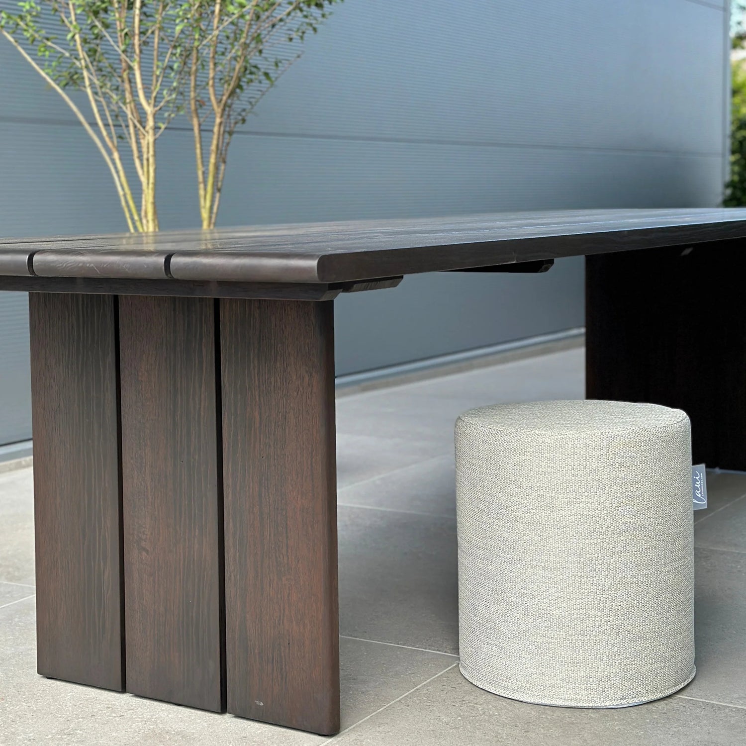 Fixed Round Pouf 44 Boho Taupe - Laui Lounge™ - Poef - Laui Lounge - livinglovely.nl